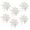 Snowy White Glittered Poinsettia Stems, 6ct.